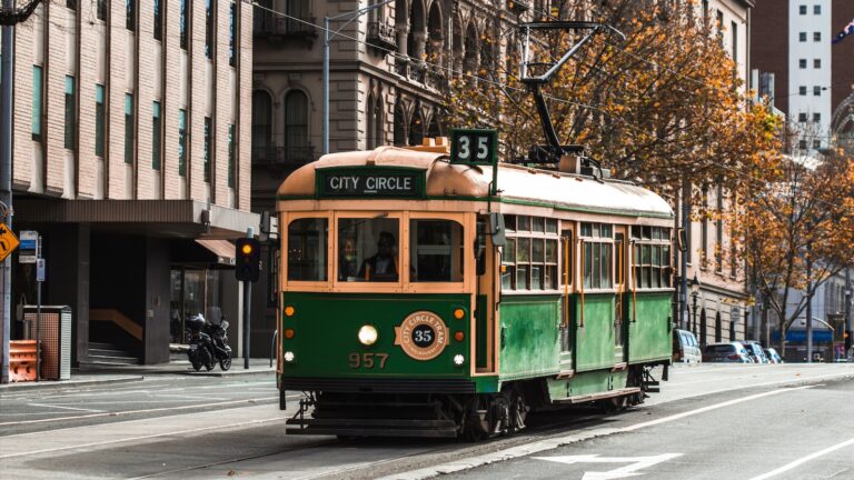 Picture of the 35 free traim in Melbourne to transport families and kids in Melbourne